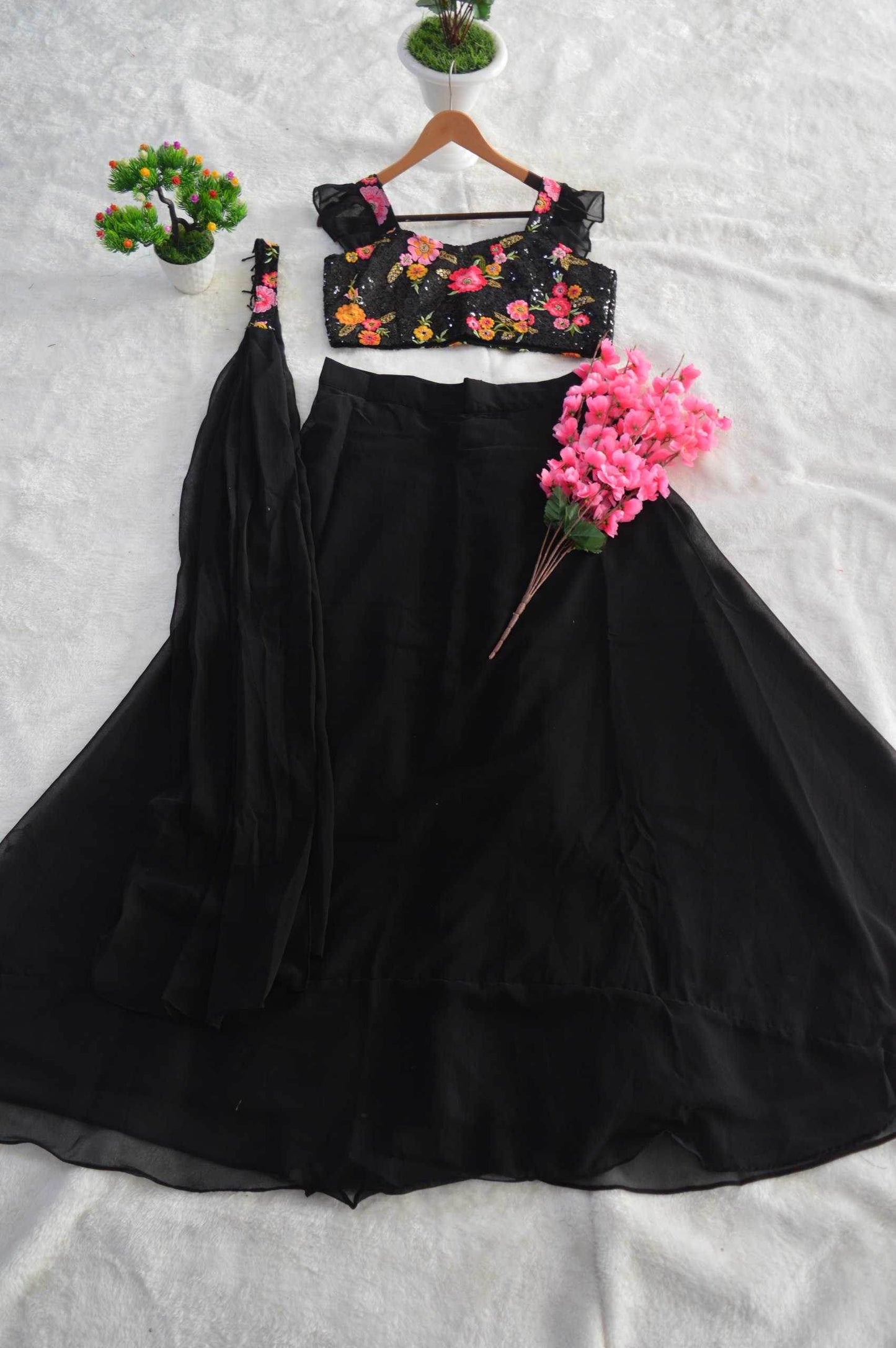 Georgette Indo-Western Lehenga - MYLUXURY LANE ENTERPRISE