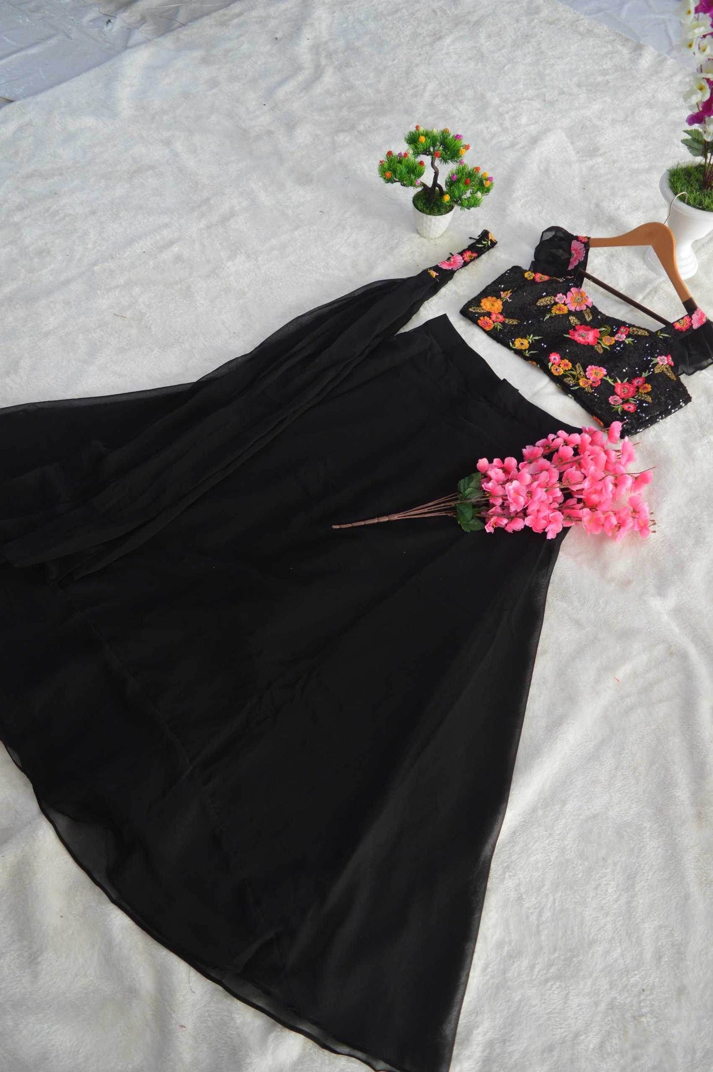 Georgette Indo-Western Lehenga - MYLUXURY LANE ENTERPRISE