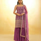 Georgette Sharara Salwar Embroidery Suit - MYLUXURY LANE ENTERPRISE