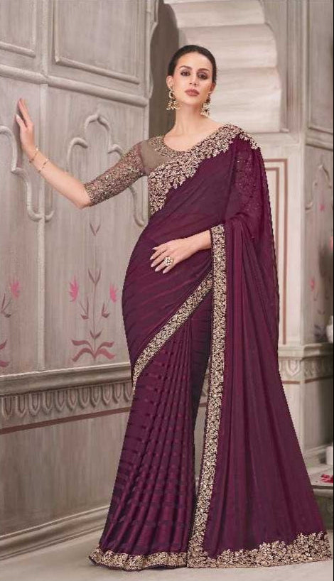 Georgette Silk  Saree