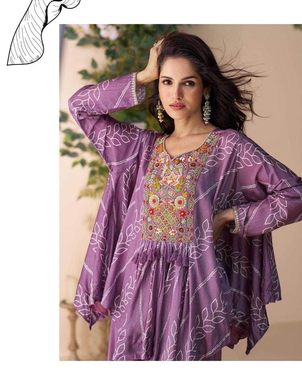 Heavy Chinnon Silk Suit Embroidered Suit - MYLUXURY LANE ENTERPRISE