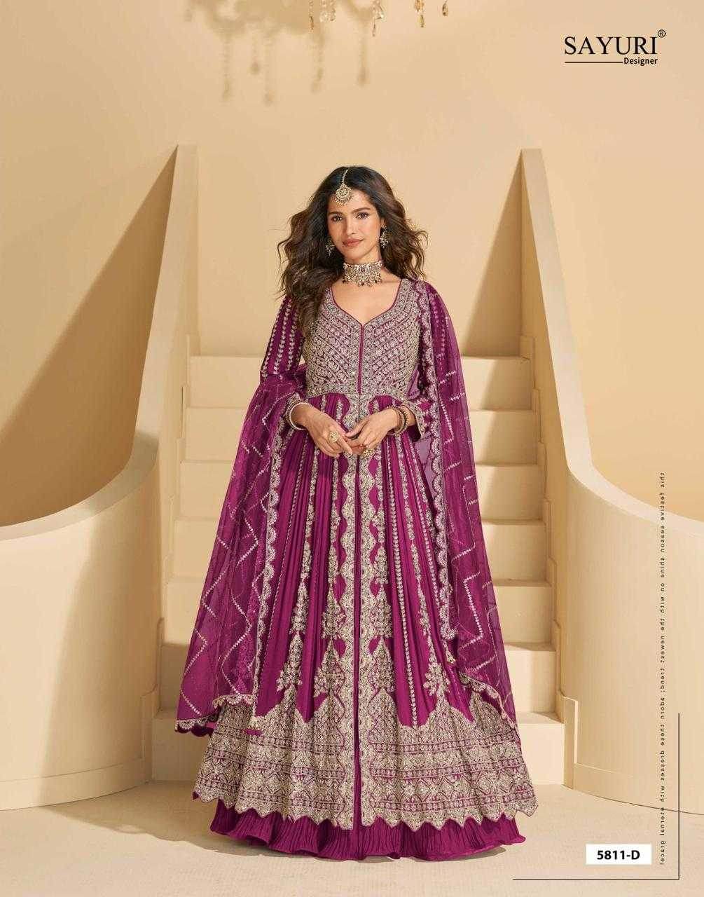 Heavy Chinnon Silk Embroidered Gown - MYLUXURY LANE ENTERPRISE