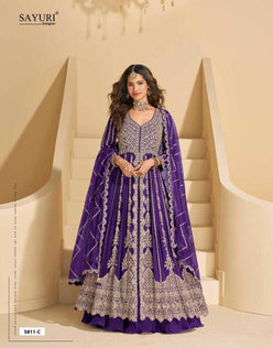 Heavy Chinnon Silk Embroidered Gown - MYLUXURY LANE ENTERPRISE