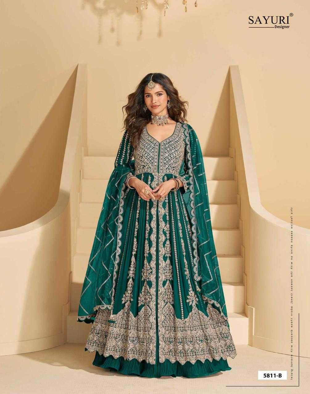 Heavy Chinnon Silk Embroidered Gown - MYLUXURY LANE ENTERPRISE