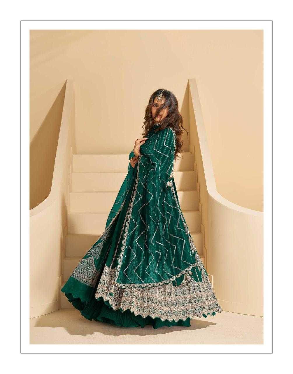 Heavy Chinnon Silk Embroidered Gown - MYLUXURY LANE ENTERPRISE