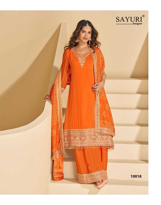 Heavy Chinnon Silk t Embroidered Suits