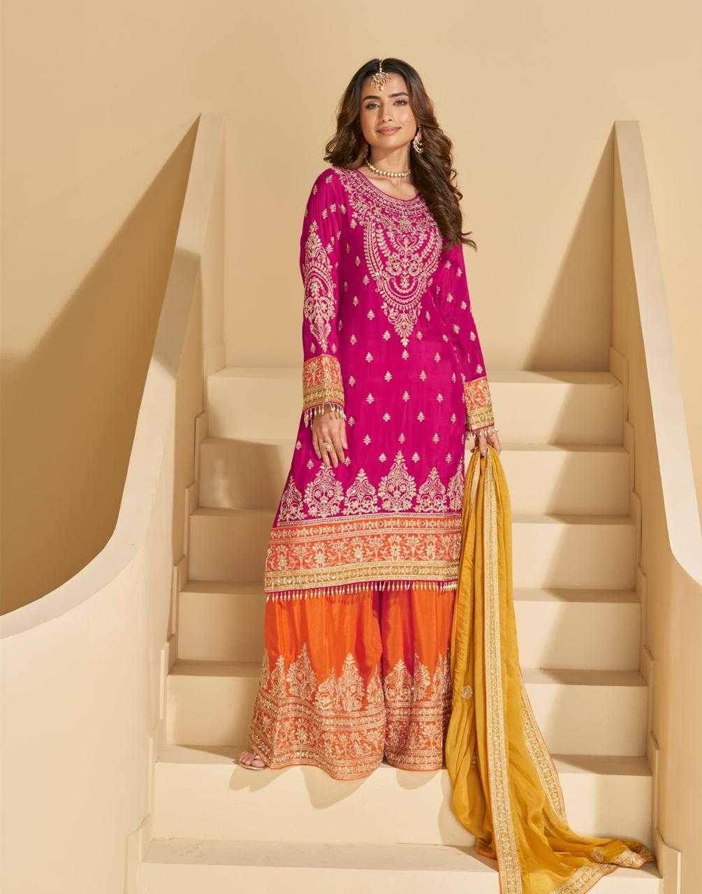 Heavy Chinnon Silk t Embroidered Suits - MYLUXURY LANE ENTERPRISE