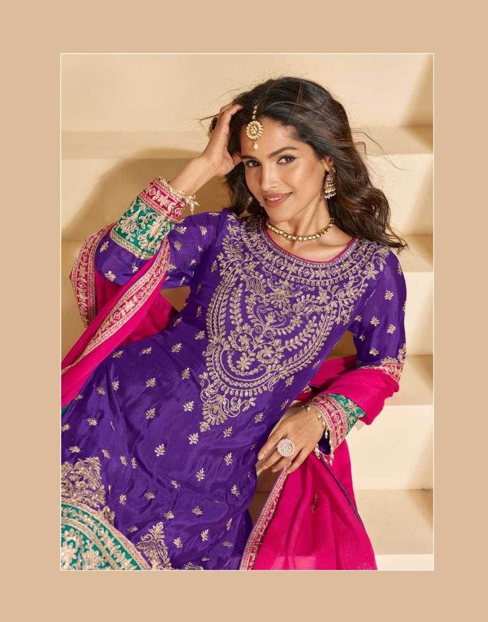 Heavy Chinnon Silk t Embroidered Suits - MYLUXURY LANE ENTERPRISE