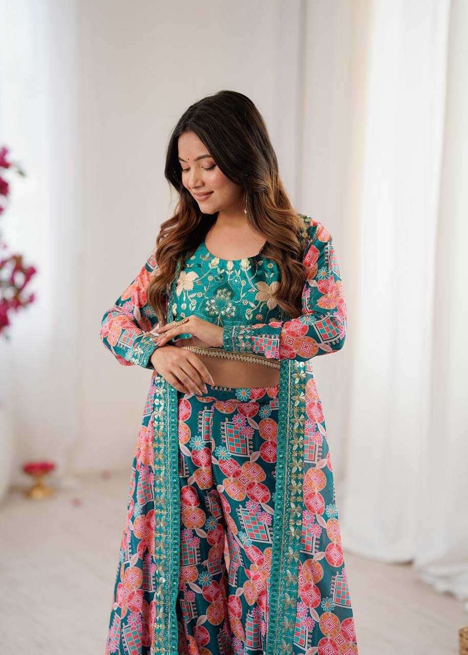 Heavy Muslin  Sharara Salwar Suits Indo Western Dresses