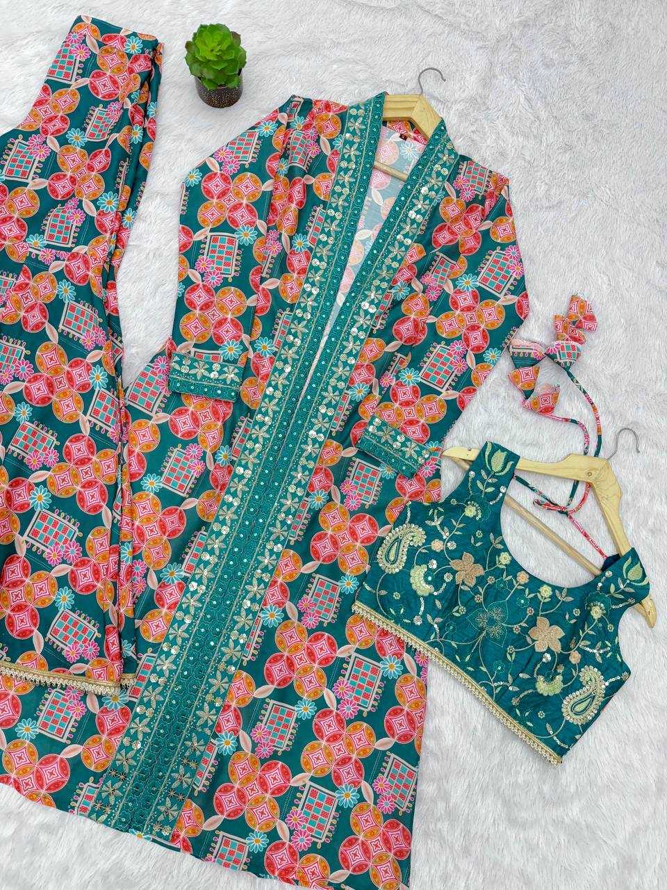 Heavy Muslin  Sharara Salwar Suits Indo Western Dresses