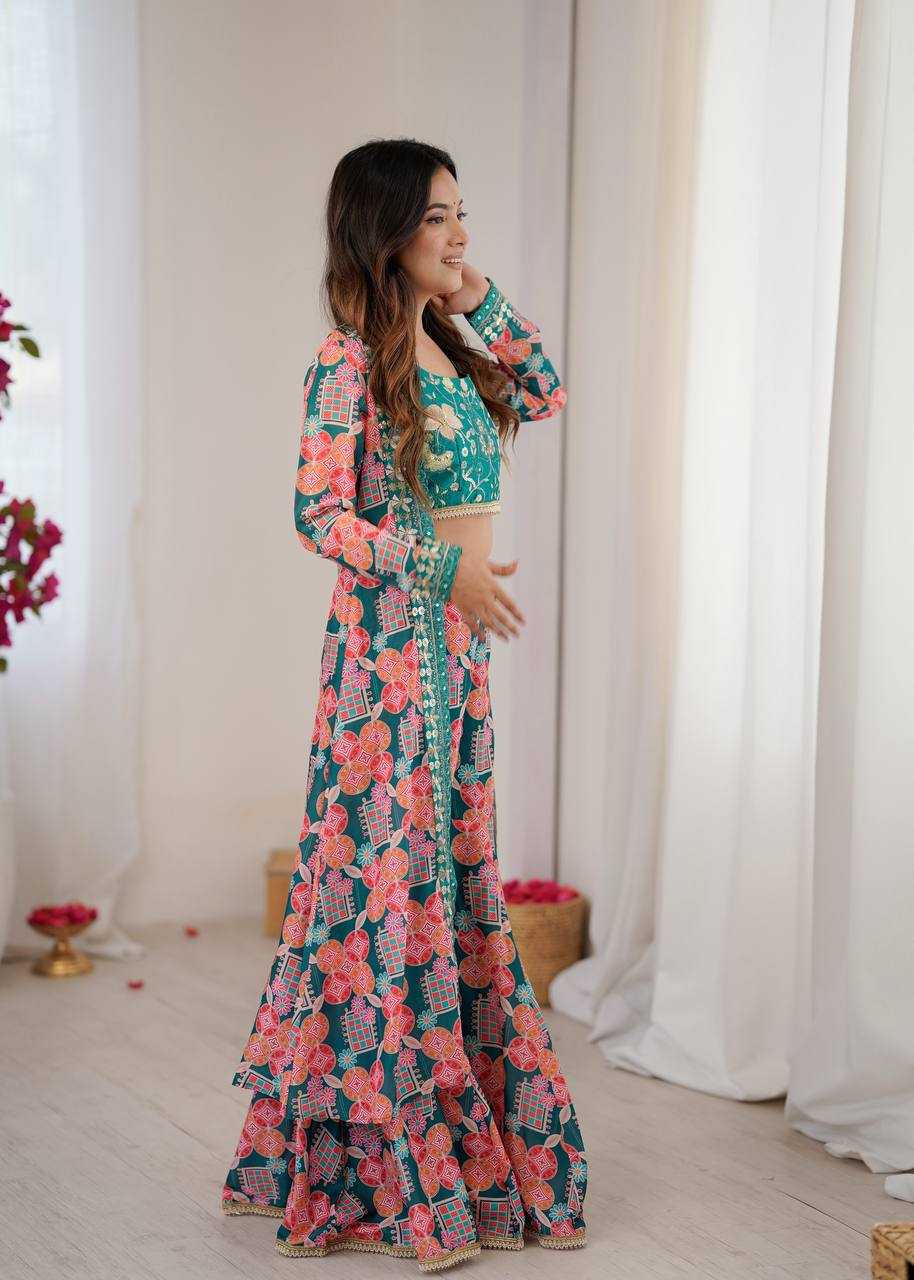 Heavy Muslin  Sharara Salwar Suits Indo Western Dresses