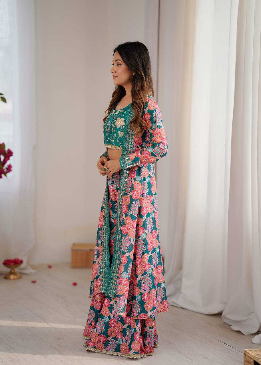 Heavy Muslin  Sharara Salwar Suits Indo Western Dresses