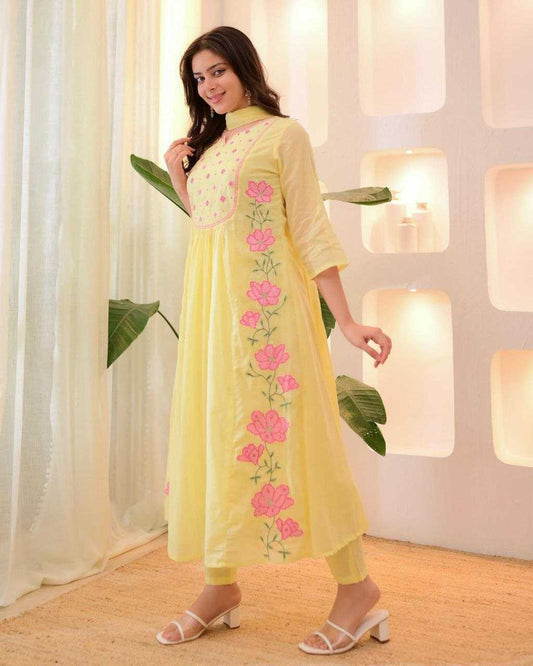 Heavy Parampara  Embroidery Ladies Silk Suit
