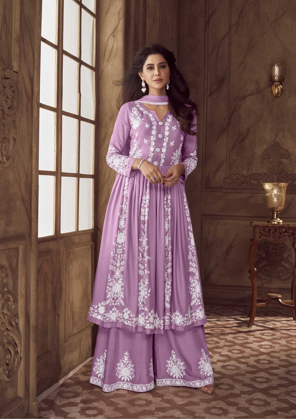 Heavy Rayon Palazzo Suit Gown Dresses