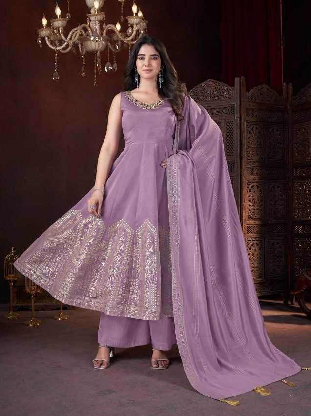Heavy Roman Silk Sharara Salwar Suit - MYLUXURY LANE ENTERPRISE