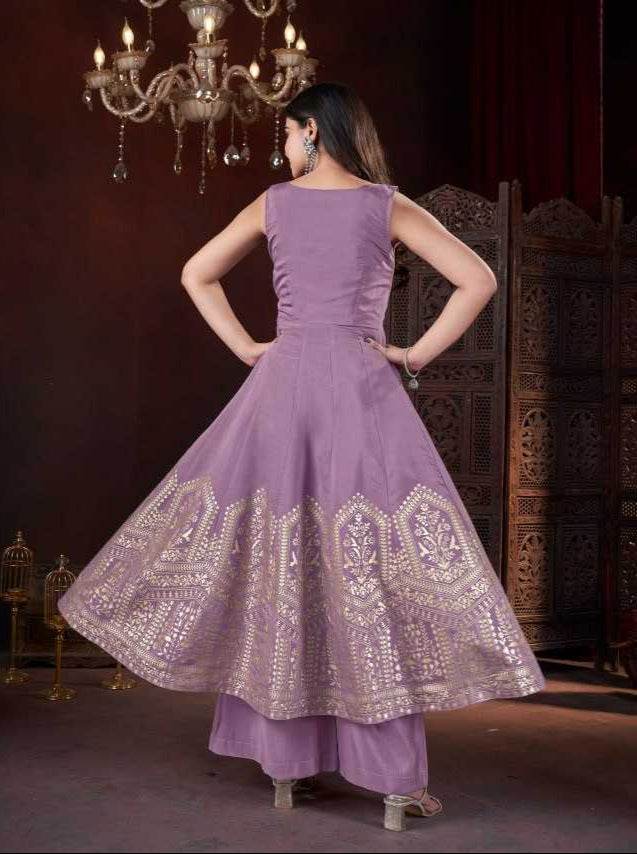 Heavy Roman Silk Sharara Salwar Suit - MYLUXURY LANE ENTERPRISE