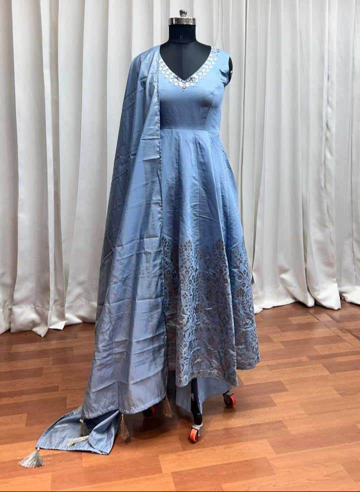 Heavy Roman Silk Sharara Salwar Suit - MYLUXURY LANE ENTERPRISE