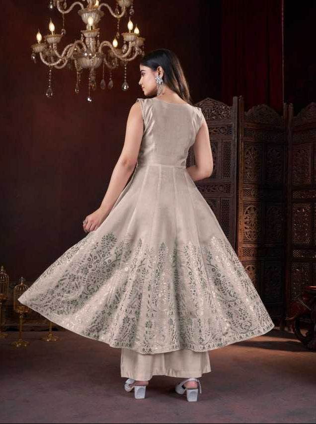 Heavy Roman Silk Sharara Salwar Suit - MYLUXURY LANE ENTERPRISE