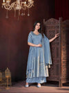 Heavy Roman Silk Sharara Salwar Suit - MYLUXURY LANE ENTERPRISE