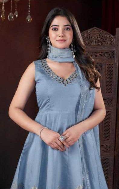 Heavy Roman Silk Sharara Salwar Suit - MYLUXURY LANE ENTERPRISE