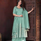 Heavy Roman Silk Sharara Salwar Suit - MYLUXURY LANE ENTERPRISE