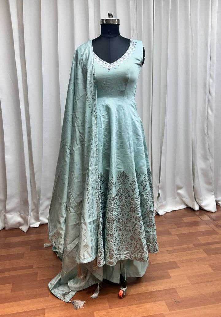 Heavy Roman Silk Sharara Salwar Suit - MYLUXURY LANE ENTERPRISE