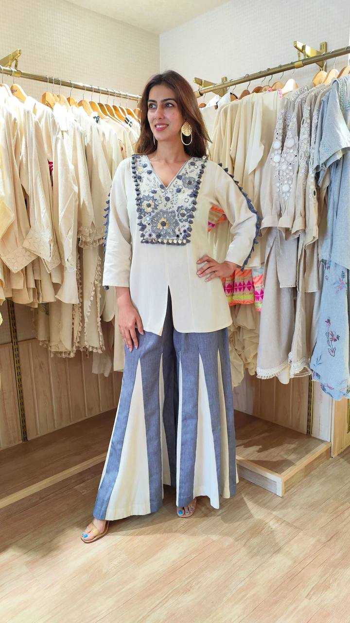 Heavy Roman Silk \ Palazzo Suit Handwork Suits \