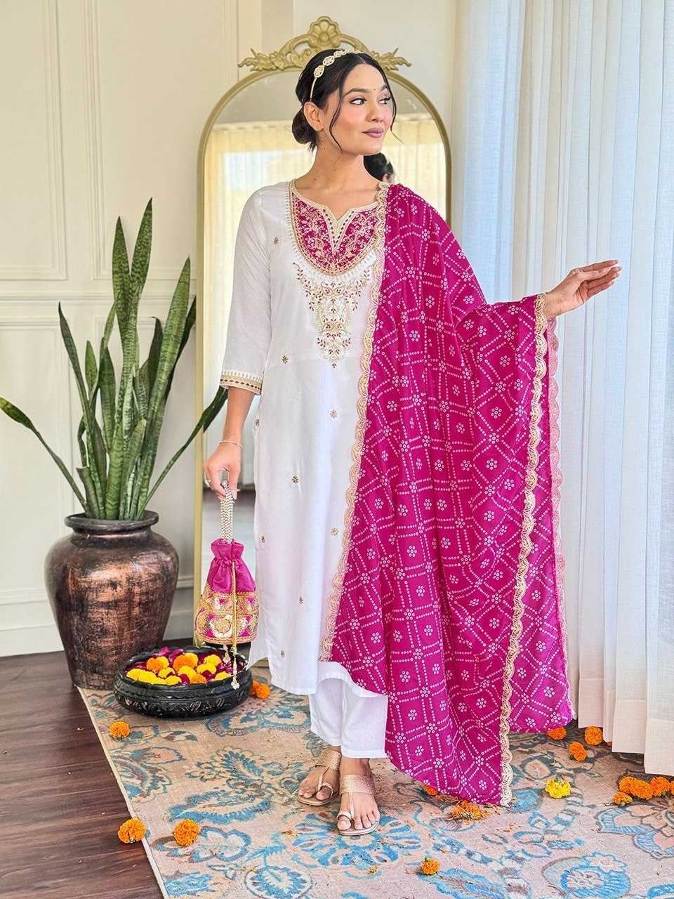 Heavy Roman Silk Embroidery Party wear suits