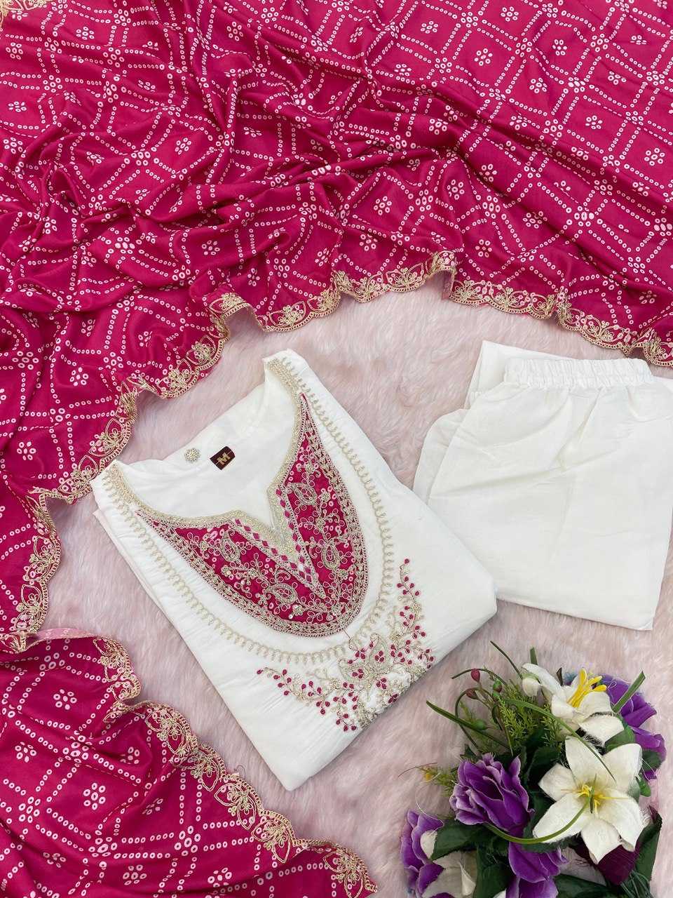 Heavy Roman Silk Embroidery Party wear suits