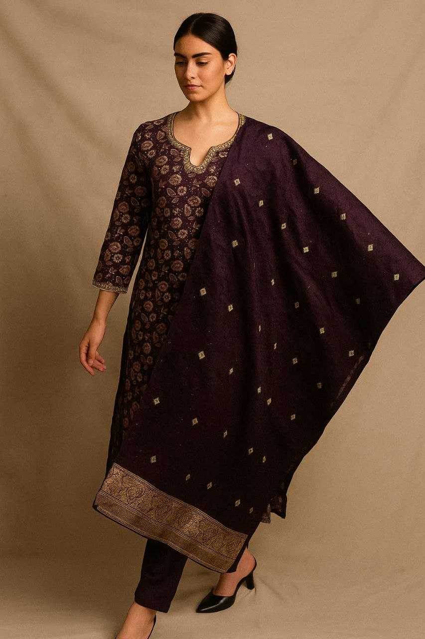 Heavy Roman Silk Party wear suit - MYLUXURY LANE ENTERPRISE