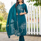 Heavy Roman Silk Embroidery Palazzo Suit - MYLUXURY LANE ENTERPRISE
