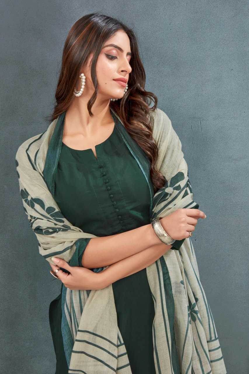 Heavy Roman Silk Kurti Bottom With Dupatta - MYLUXURY LANE ENTERPRISE