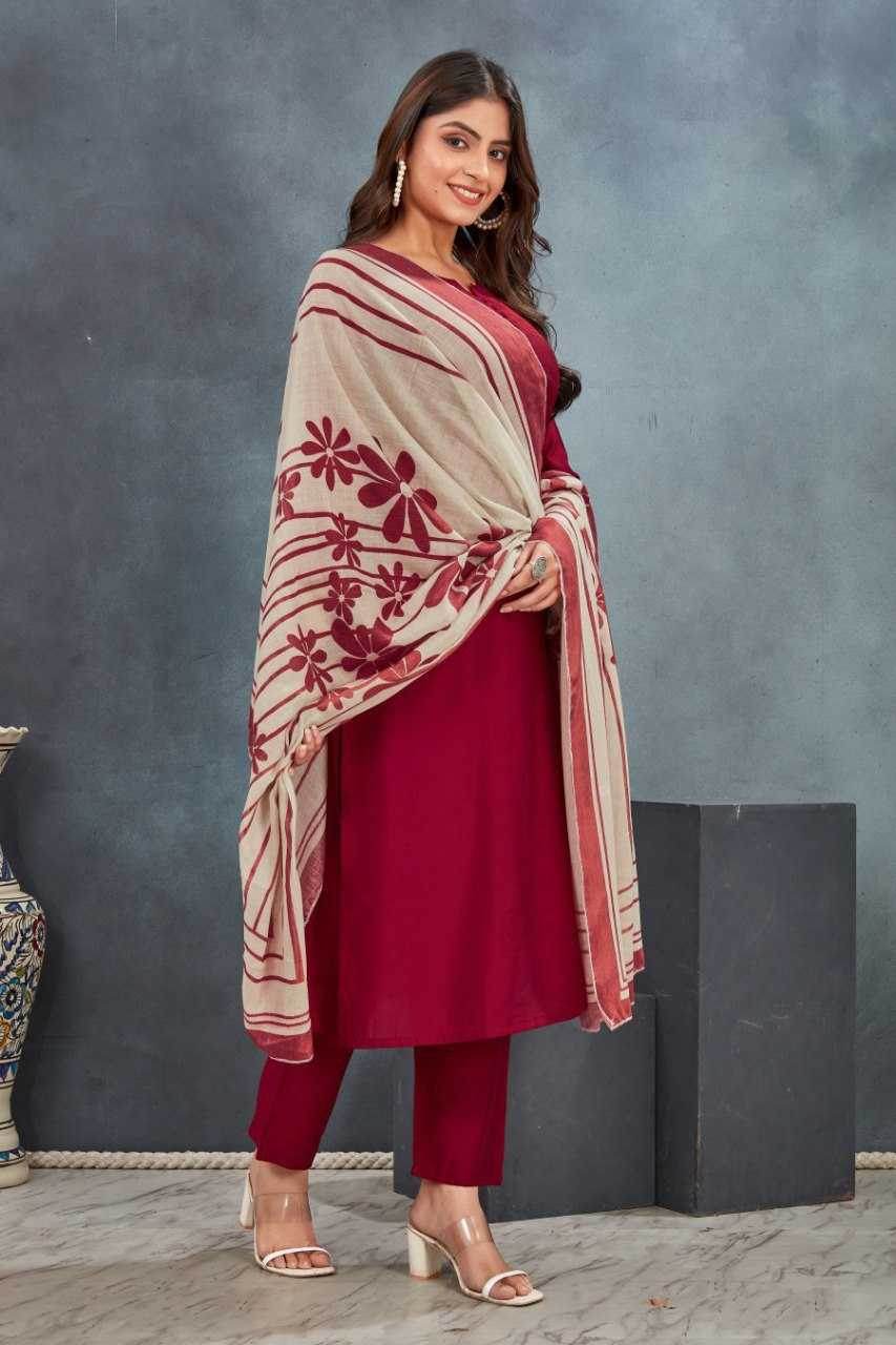 Heavy Roman Silk Kurti Bottom With Dupatta - MYLUXURY LANE ENTERPRISE