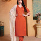 Heavy Roman Silk Embroidered Kurti - MYLUXURY LANE ENTERPRISE