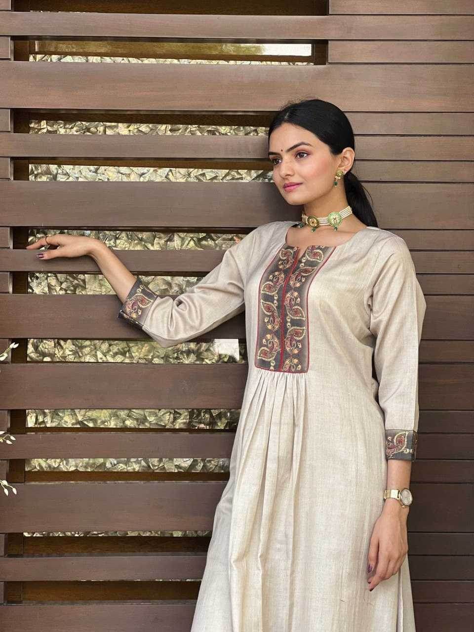 Heavy Roman Silk Kurtis - MYLUXURY LANE ENTERPRISE