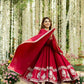 Heavy Roman Silk Embroidery Anarkali Sequin Gown - MYLUXURY LANE ENTERPRISE