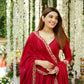 Heavy Roman Silk Embroidery Anarkali Sequin Gown - MYLUXURY LANE ENTERPRISE