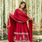 Heavy Roman Silk Embroidery Anarkali Sequin Gown - MYLUXURY LANE ENTERPRISE