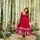 Heavy Roman Silk Embroidery Anarkali Sequin Gown - MYLUXURY LANE ENTERPRISE