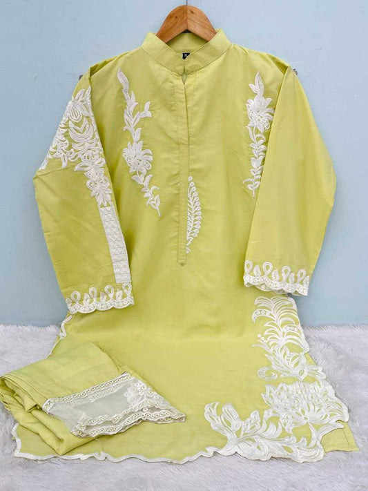 Heavy Silk Embroidered  Tail Cut Kurti