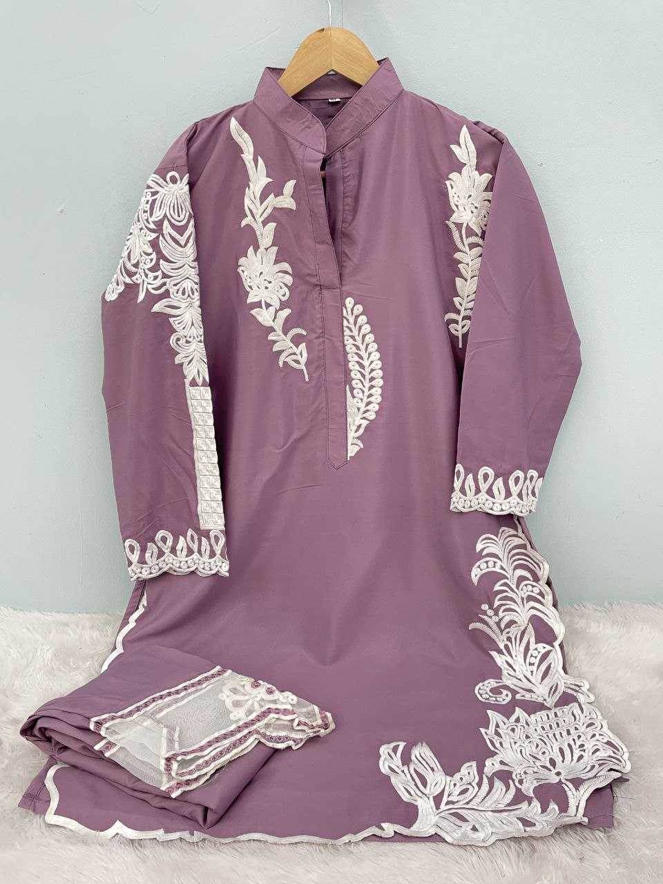 Heavy Silk Embroidered Tail Cut Kurti - MYLUXURY LANE ENTERPRISE