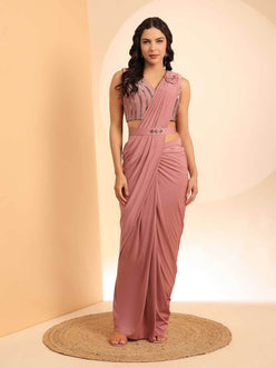 Designer Ready To Wear Party Wear Saree - MYLUXURY LANE ENTERPRISE