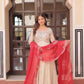 Jacquard Embroidered Gown With Dupatta - MYLUXURY LANE ENTERPRISE