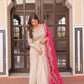 Jacquard Embroidered Gown With Dupatta - MYLUXURY LANE ENTERPRISE