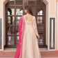 Jacquard Embroidered Gown With Dupatta - MYLUXURY LANE ENTERPRISE