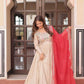Jacquard Embroidered Gown With Dupatta - MYLUXURY LANE ENTERPRISE