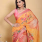 Jacquard Printed Cotton Linen Saree