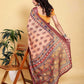 Jacquard  Printed Cotton Linen Jacquard Saree