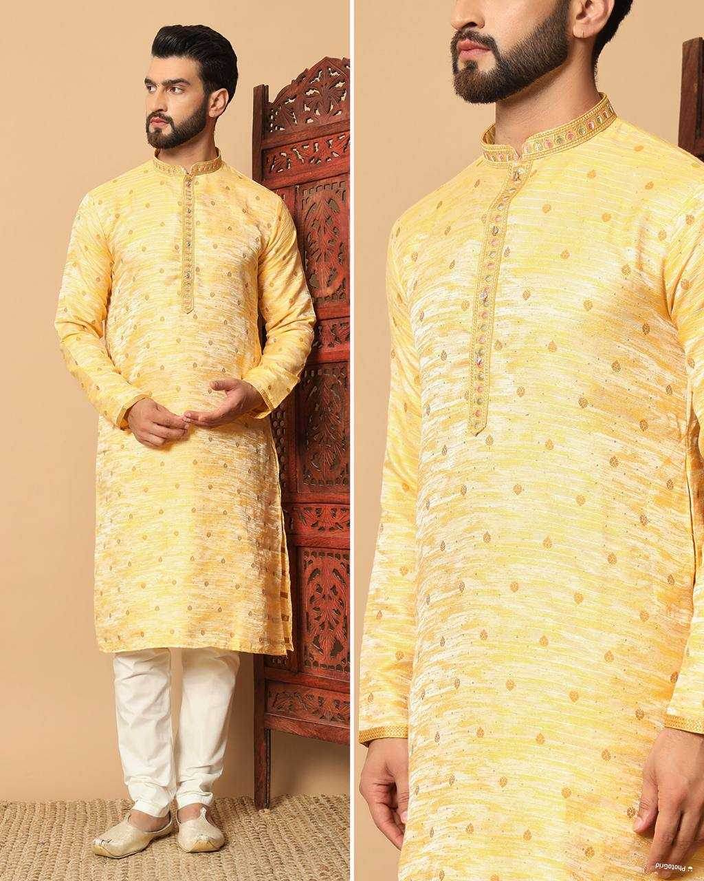 Jacquard 5.0 K Embroidered Kurta Pajama - MYLUXURY LANE ENTERPRISE