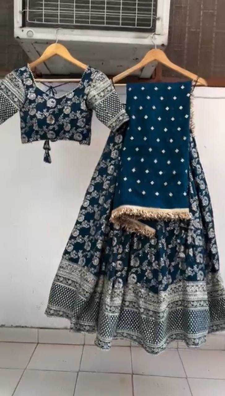 Jacquard Designer Lehenga Choli With Dupatta Sequins - MYLUXURY LANE ENTERPRISE